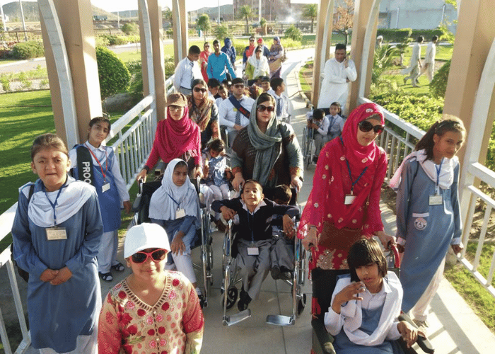 Students and organizers at event